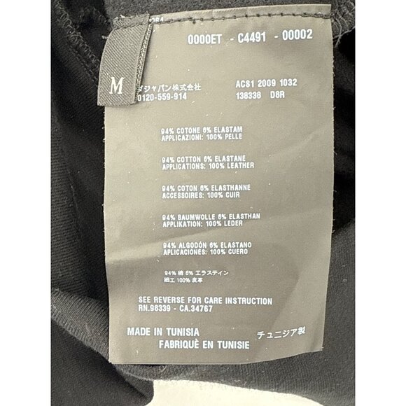 Prada Milano Womens authentic  Zip-Up Hoodie Leather Accents Black Size M fleece - Picture 10 of 12